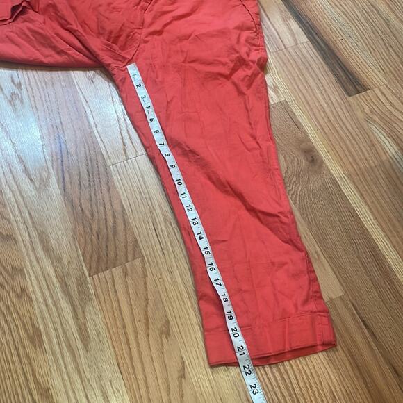 New York & Company Coral Linen Blend Capri - Size 8 - Picture 4 of 7